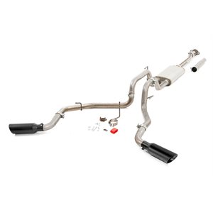 Dual Cat-Back Exhaust System w / Black Tips (15-20 F-150)
