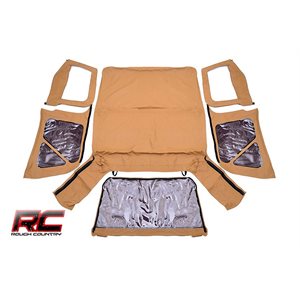 RC JEEP TJ (HALF STEEL DOORS) REPLACEMENT SOFT TOP / SPICE