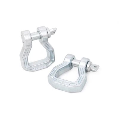 FORGED D-RING SHACKLE SET / SILVER