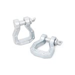 FORGED D-RING SHACKLE SET  /  SILVER