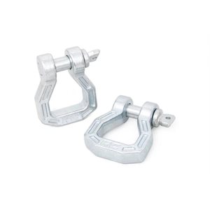 FORGED D-RING SHACKLE SET / SILVER